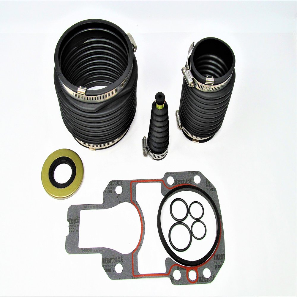 Marine Parts House Alpha One U-Joint,Exhaust and Shift Cable Bellow Kit 60932A4 18654A1 74639A2