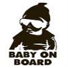 Baby ON Board Vinyl Sticker Decals (Pack of 2) for Car Bumper Window Laptop Tablet Phone (6" x 3.6", Black) view 1