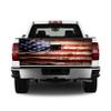 T327 American Flag Distressed Tailgate Wrap Vinyl Graphic Decal Sticker F150 F250 F350 Ram Silverado Sierra Tundra Ranger Frontier Titan Tacoma 1500 2500 3500 Bed Cover view 1