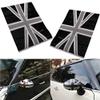 CoCocina 2Pcs Black Union Jack Flag Vinyl Mirrors Stickers for Mini Cooper view 1
