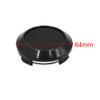 uxcell 4pcs 64mm Dia 4 Lugs Car Tire Wheel Center Hub Cap Cover w Black Badge Sticker view 2