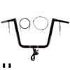 Hill Country Customs 1 1/4" BBlack 13" Prewired Twin Peaks Hefty handlebar Kit for 2016 and newer Harley Road Glide Ultra models - PW-0601-3841-BB-RGU15-ABS view 1