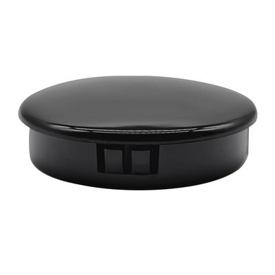 MARINE CITY Black 2-1/2 Inch PC Construction Steering Wheel Center Cap - High Strength, Fatigue Resistant, Easy Install, Gloss Finish - Ideal for Marines, Boats, Yachts