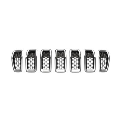 Jeep Cherokee Chrome Front Grille Trim Ring Inserts Mopar OEM