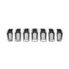 Jeep Cherokee Chrome Front Grille Trim Ring Inserts Mopar OEM view 1