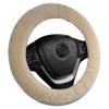 OGLAND Fuzzy Sheepskin Car Steering Wheel Cover for Women | Soft Wool Girly view 1
