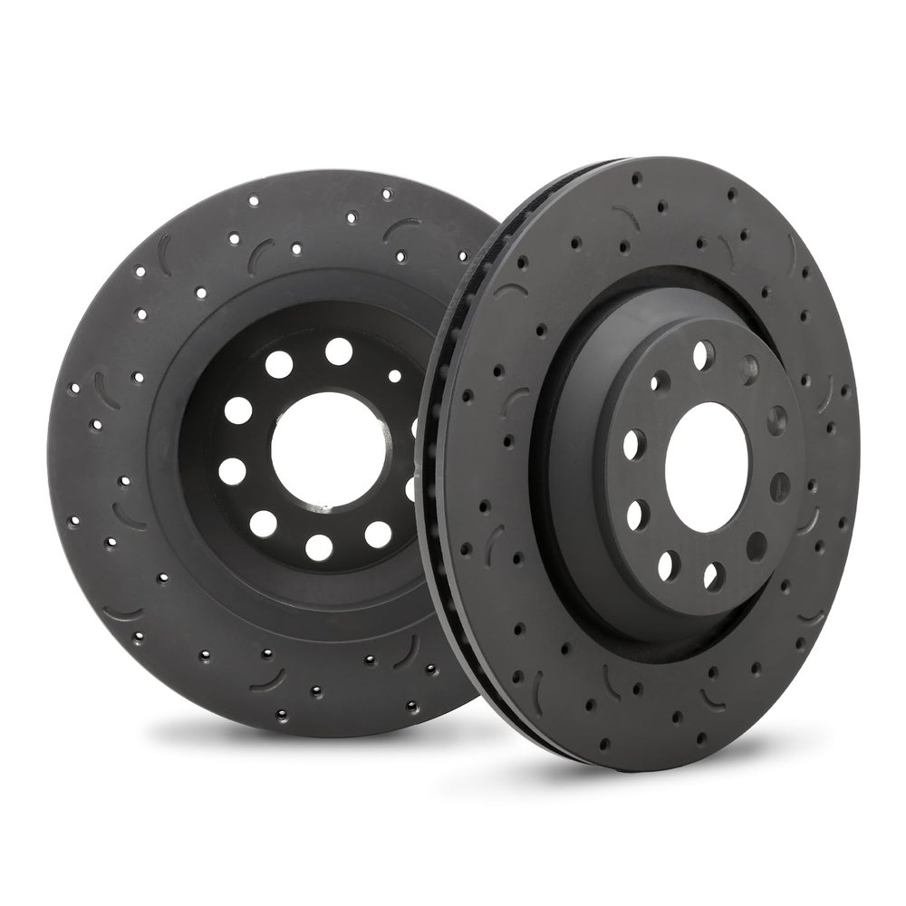 Hawk Performance HTC4941 Cross-Drilled and Slotted Talon Rotors