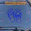 Palmetto Tree Flip Flop South Carolina Decal Sticker Car Vinyl Pick Size Color (Blue, 12'' (30.5cm)) view 1