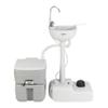 VINGLI Upgraded Portable Sink and Toilet Combo| Self-contained 5 Gal Hand Washing Station & 5.3 Gal Flushing Toilet, Perfect for Camping/RV/Boat/Road Tripper/Camper, Detachable & Lightweight view 1