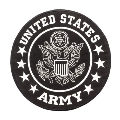 Sturgis-Mid-West US Army Back Patch Large 10" Size Black & White for Motorcycle Vest Or Jacket