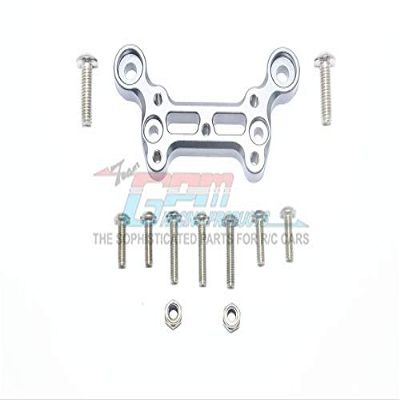 GPM for Arrma 1/8 Outcast 6S BLX Stunt Truck Upgrade Parts Aluminum Front Dirt Guard Mount - 1Pc Set Gray Silver