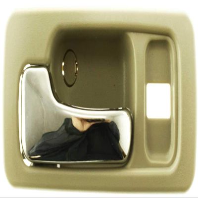 Garage-Pro Interior Door Handle Compatible with 1990-1993 Honda Accord Sedan Front, Driver Side Beige Bezel with Chrome Lever