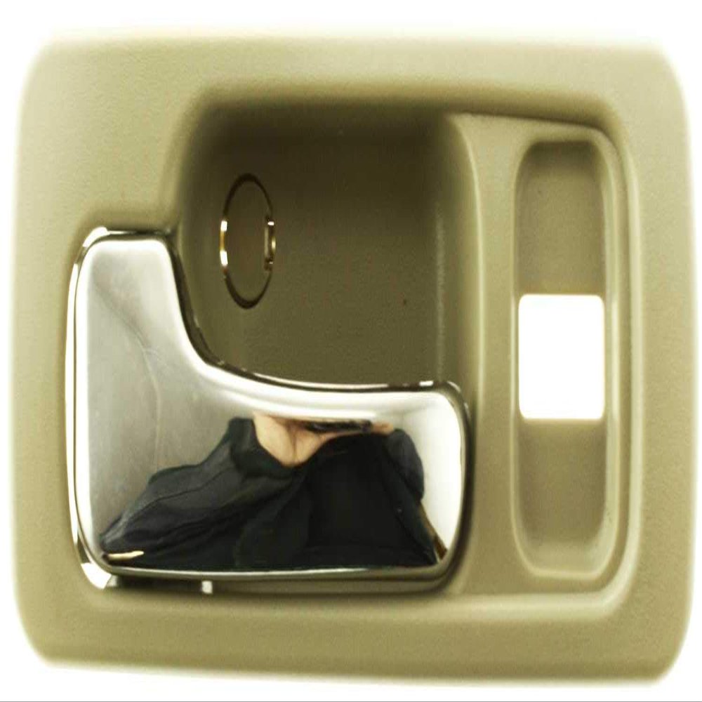 Garage-Pro Interior Door Handle Compatible with 1990-1993 Honda Accord Sedan Front, Driver Side Beige Bezel with Chrome Lever