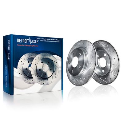 Detroit Axle - Rear Brake Rotors for 2006-2018 Toyota RAV4, 2010-2012