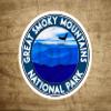 3.5" Great Smoky Mountains National Park Vinyl Decal Sticker Tennessee Blue view 2