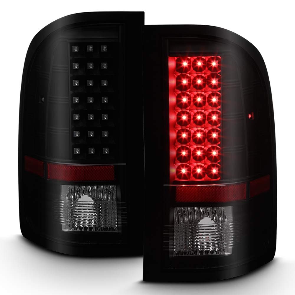 ACANII - For Smoked 2007-2013 Chevy Silverado 1500/07-14 2500 3500 LED Tail Lights Lamps