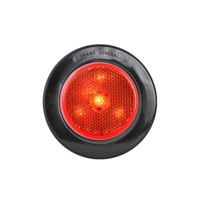 Grand General 76977 Marker Light (2.5" Reflector Red/Red LED with Grommet), 1 Pack