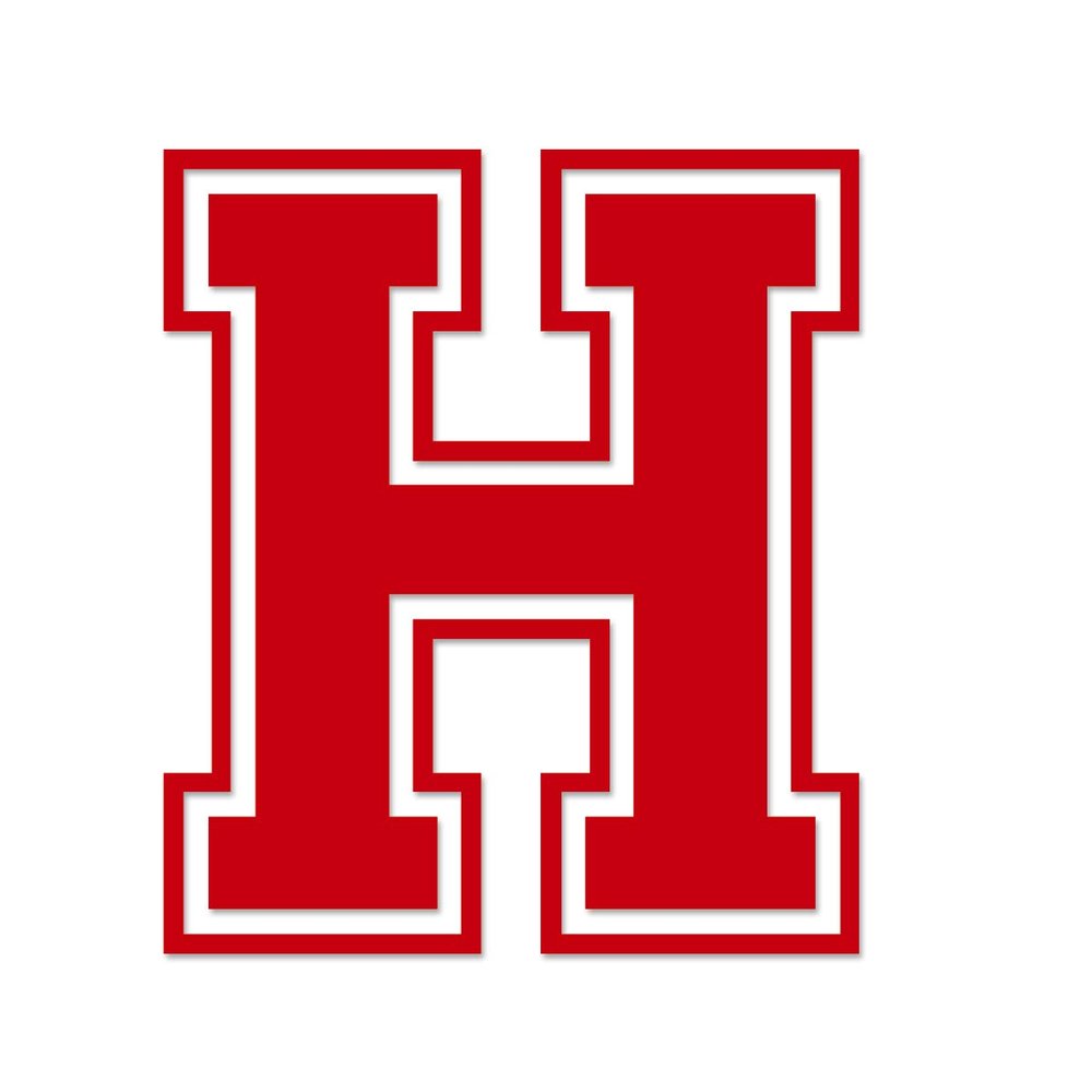 Applicable Pun Varsity Letter H - Vinyl Decal for Outdoor Use on Cars, ATV, Boats, Windows and More - Red 4 Inches Tall