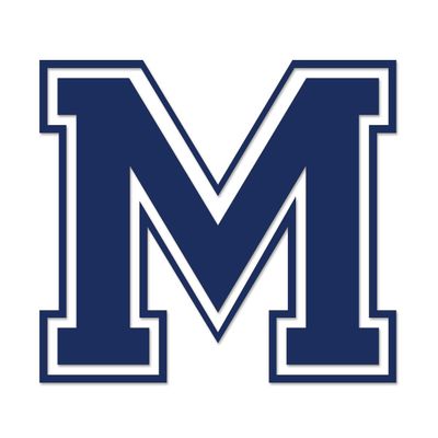 Applicable Pun Varsity Letter M - Vinyl Decal for Outdoor Use on Cars, ATV, Boats, Windows and More - Dark Blue (Navy) 4 Inches Tall