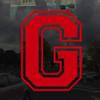 Applicable Pun Varsity Letter G - Vinyl Decal for Outdoor Use on Cars, ATV, Boats, Windows and More - Red 3 Inches Tall view 2