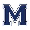 Applicable Pun Varsity Letter M - Vinyl Decal for Outdoor Use on Cars, ATV, Boats, Windows and More - Dark Blue (Navy) 5 Inches Tall view 1