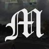 Applicable Pun Old English Letter M - Vinyl Decal for Outdoor Use on Cars, ATV, Boats, Windows and More - White 3 Inches Tall view 2
