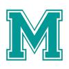 Applicable Pun Varsity Letter M - Vinyl Decal for Outdoor Use on Cars, ATV, Boats, Windows and More - Turquoise 4 Inches Tall view 1