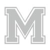 Applicable Pun Varsity Letter M - Vinyl Decal for Outdoor Use on Cars, ATV, Boats, Windows and More - Light Grey 3 Inches Tall view 1