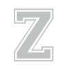 Applicable Pun Varsity Letter Z - Vinyl Decal for Outdoor Use on Cars, ATV, Boats, Windows and More - Light Grey 11 Inches Tall view 1