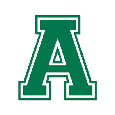 Applicable Pun Varsity Letter A - Vinyl Decal for Outdoor Use on Cars, ATV, Boats, Windows and More - Green 6 Inches Tall