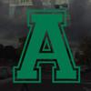Applicable Pun Varsity Letter A - Vinyl Decal for Outdoor Use on Cars, ATV, Boats, Windows and More - Green 6 Inches Tall view 2
