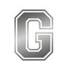 Applicable Pun Varsity Letter G - Vinyl Decal for Outdoor Use on Cars, ATV, Boats, Windows and More - Silver 5 Inches Tall view 1