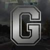 Applicable Pun Varsity Letter G - Vinyl Decal for Outdoor Use on Cars, ATV, Boats, Windows and More - Silver 5 Inches Tall view 2