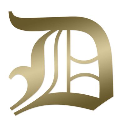 Applicable Pun Old English Letter D - Vinyl Decal for Outdoor Use on Cars, ATV, Boats, Windows and More - Gold 5 Inches Tall