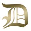 Applicable Pun Old English Letter D - Vinyl Decal for Outdoor Use on Cars, ATV, Boats, Windows and More - Gold 5 Inches Tall view 1