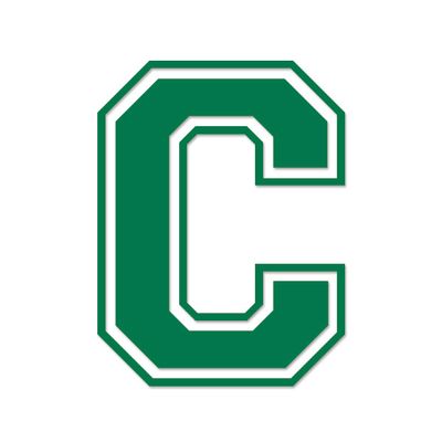 Applicable Pun Varsity Letter C - Vinyl Decal for Outdoor Use on Cars, ATV, Boats, Windows and More - Green 6 Inches Tall