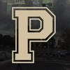 Applicable Pun Varsity Letter P - Vinyl Decal for Outdoor Use on Cars, ATV, Boats, Windows and More - Beige 3 Inches Tall view 2