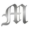 Applicable Pun Old English Letter M - Vinyl Decal for Outdoor Use on Cars, ATV, Boats, Windows and More - Silver 4 Inches Tall view 1