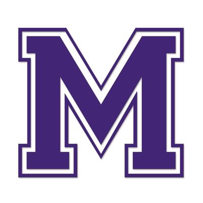 Applicable Pun Varsity Letter M - Vinyl Decal for Outdoor Use on Cars, ATV, Boats, Windows and More - Purple 3 Inches Tall