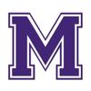 Applicable Pun Varsity Letter M - Vinyl Decal for Outdoor Use on Cars, ATV, Boats, Windows and More - Purple 3 Inches Tall view 1