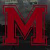 Applicable Pun Varsity Letter M - Vinyl Decal for Outdoor Use on Cars, ATV, Boats, Windows and More - Burgundy 5 Inches Tall view 2