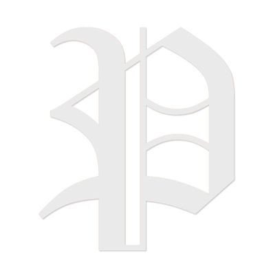 Applicable Pun Old English Letter P - Vinyl Decal for Outdoor Use on Cars, ATV, Boats, Windows and More - White 6 Inches Tall