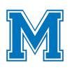 Applicable Pun Varsity Letter M - Vinyl Decal for Outdoor Use on Cars, ATV, Boats, Windows and More - Sky Blue 3 Inches Tall view 1