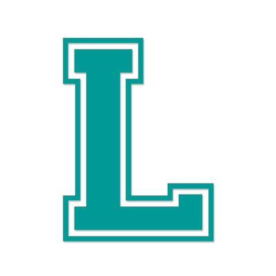 Applicable Pun Varsity Letter L - Vinyl Decal for Outdoor Use on Cars, ATV, Boats, Windows and More - Turquoise 5 Inches Tall