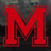 Applicable Pun Varsity Letter M - Vinyl Decal for Outdoor Use on Cars, ATV, Boats, Windows and More - Red 6 Inches Tall view 2