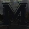 Applicable Pun Varsity Letter M - Vinyl Decal for Outdoor Use on Cars, ATV, Boats, Windows and More - Black 3 Inches Tall view 2