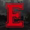 Applicable Pun Varsity Letter E - Vinyl Decal for Outdoor Use on Cars, ATV, Boats, Windows and More - Red 4 Inches Tall view 2