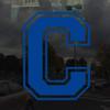 Applicable Pun Varsity Letter C - Vinyl Decal for Outdoor Use on Cars, ATV, Boats, Windows and More - Blue 4 Inches Tall view 2