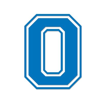 Applicable Pun Varsity Letter O - Vinyl Decal for Outdoor Use on Cars, ATV, Boats, Windows and More - Sky Blue 7 Inches Tall