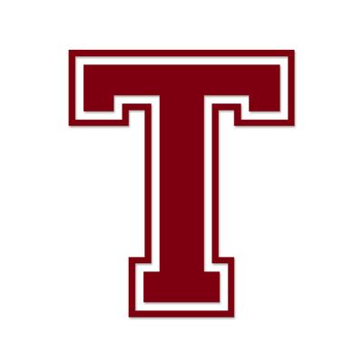 Applicable Pun Varsity Letter T - Vinyl Decal for Outdoor Use on Cars, ATV, Boats, Windows and More - Burgundy 4 Inches Tall